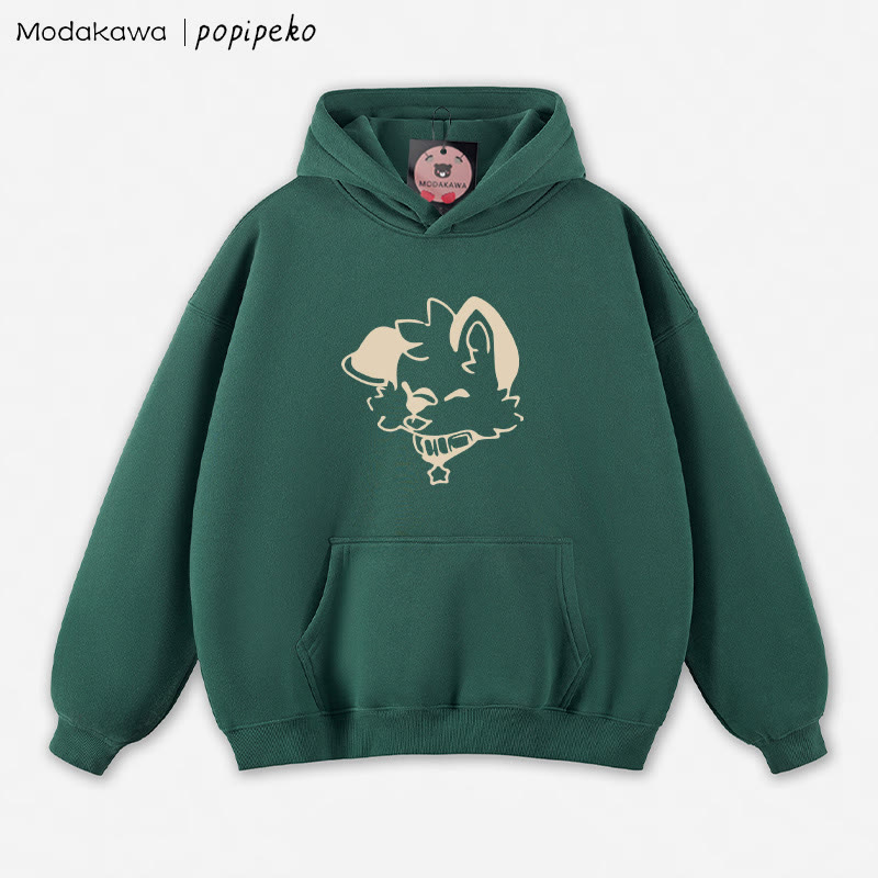 MODAKAWA × popipeko パピープリント ルーズパーカー - Green - 5XL - image 5