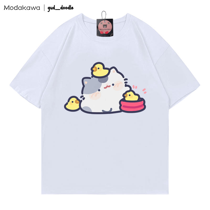 MODAKAWA X gud_doodleキティひよこプリントTシャツ - White - 5XL - image 5