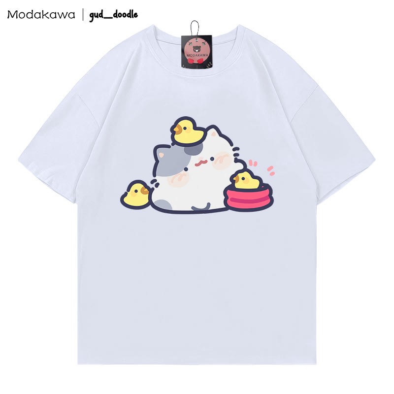 MODAKAWA X gud_doodleキティひよこプリントTシャツ - White - 5XL - image 5