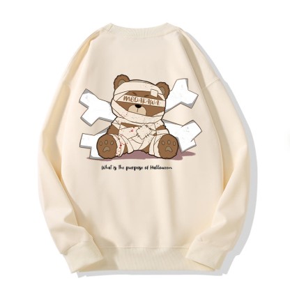MODAKAWA ミイラベア グラフィック ユニセックス スウェットシャツ - Beige - 5XL - image 3