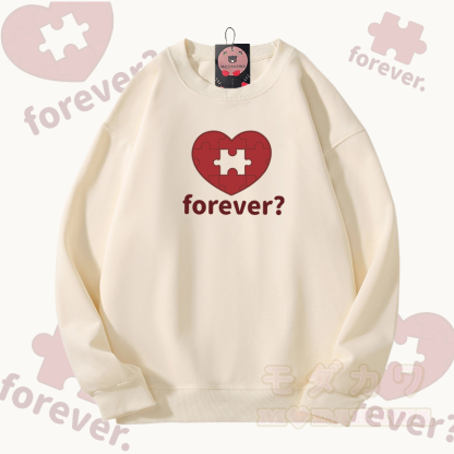 MODAKAWA FOREVER パズルハートグラフィック ユニセックス スウェットシャツ - ベージュ - 5XL - image 6
