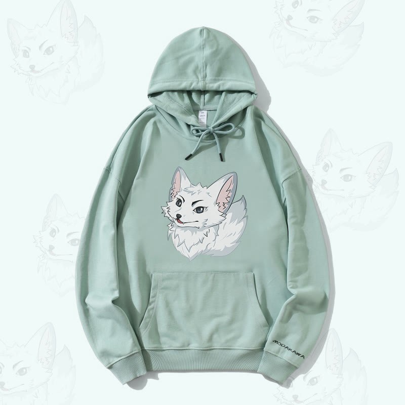 MODAKAWA アークティックフォックス グラフィック ストリートウェア プルオーバー パーカー - Green - 5XL - image 3