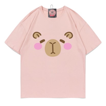 カピバラプリントTシャツ - Dark Pink - 5XL - image 3