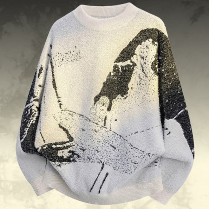 ヴィンテージニットセーターカーゴパンツツーピース - White Sweater - 3XL - image 5