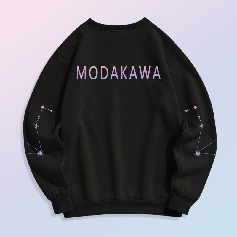 Modakawaグラデーション サン バタフライ プリント ラウンドカラー スウェットシャツ - image 7