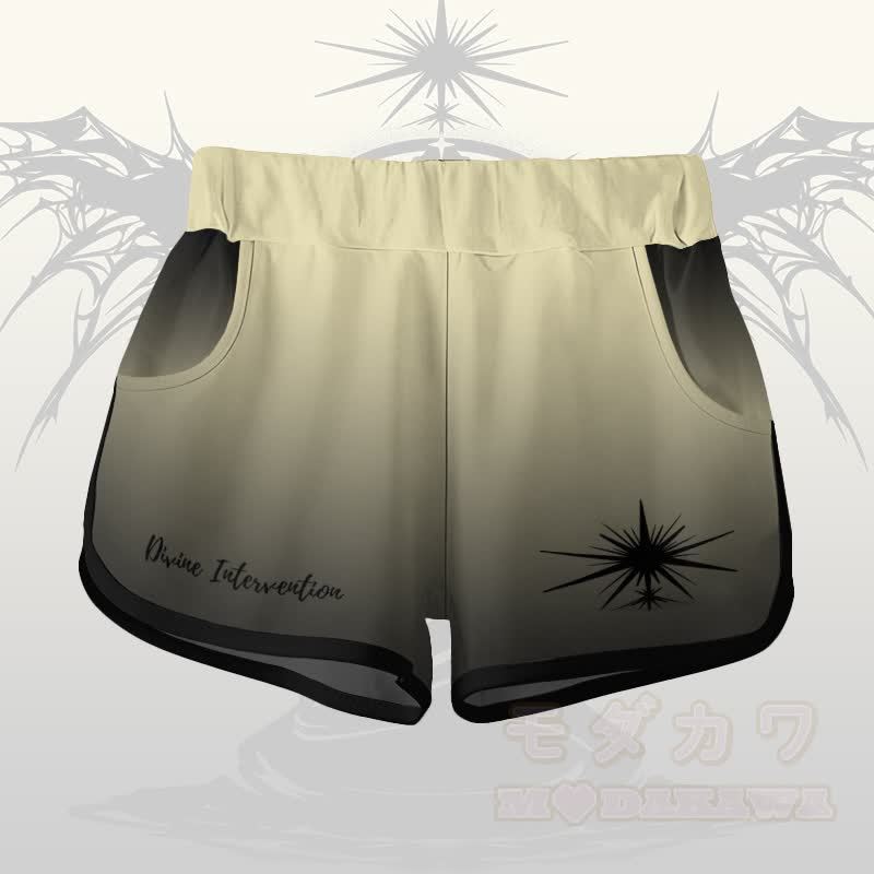 DIVINE INTERVENTION エンジェルグラフィックグラデーションTシャツショーツModakawaマッチングアウトフィット - アプリコットショーツ - 5XL - image 8