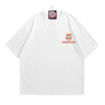 LION DANCEパンダプリント100%綿ModakawaTシャツ - image 5