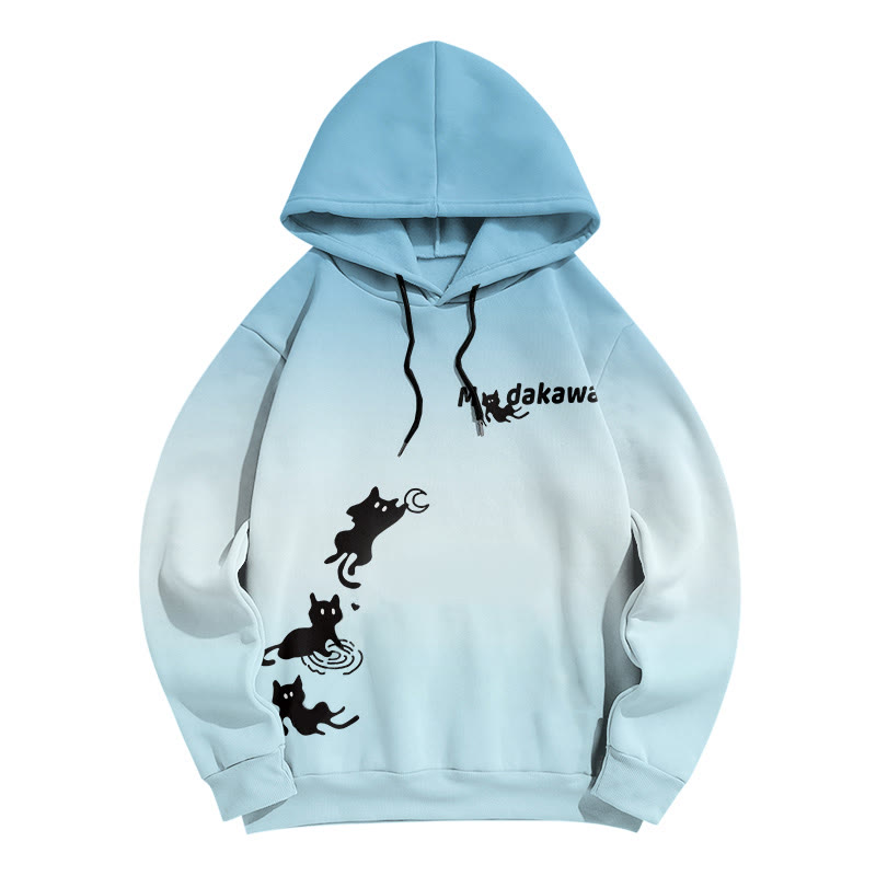 Modakawaキティプリント ルーズパーカー - Blue - 8XL - image 4