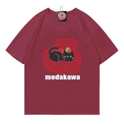 ソファキティプリントModakawaTシャツ - Wine Red - 5XL - image 4