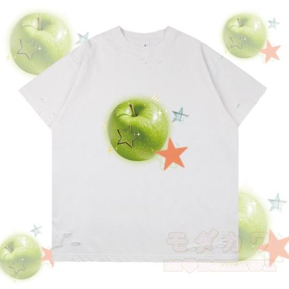 グリーンアップル スターグラフィックModakawaリップドTシャツ - 白 - 2XL - image 3