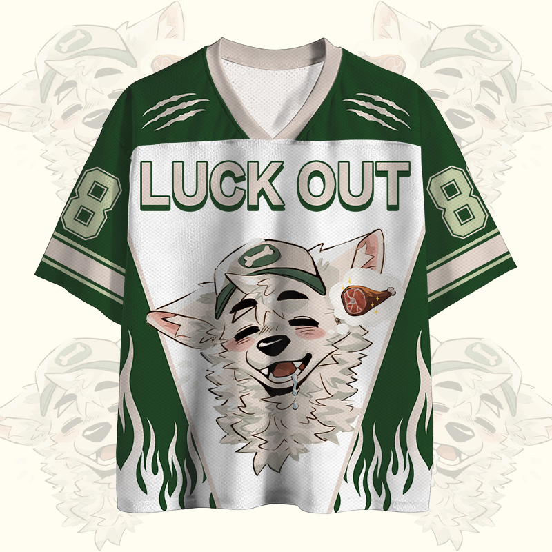 MODAKAWA × atka LUCK OUT Fox Wants Meat Number グラフィック ヴィンテージ メッシュ ジャージ Tシャツ - image 2