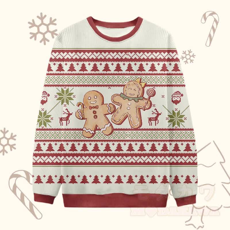 MODAKAWA クリスマスジンジャーブレッドマングラフィックセーター - アプリコットB - 4XL - image 3