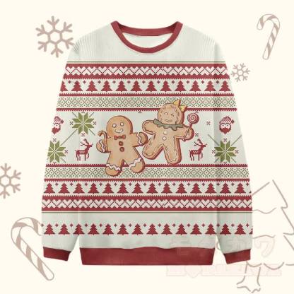 MODAKAWA クリスマスジンジャーブレッドマングラフィックセーター - アプリコットB - 4XL - image 3
