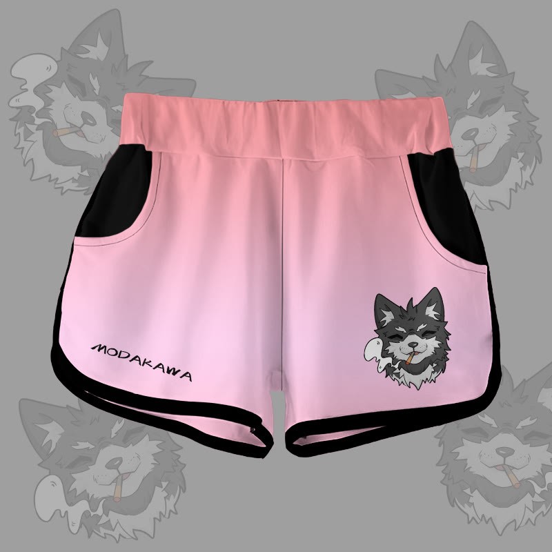 MODAKAWA グラデーションスモーキングパピーグラフィックショーツ - Pink - 5XL - image 2