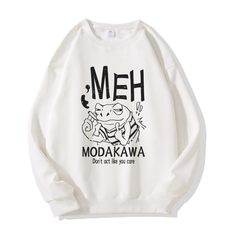 MODAKAWA MEH グランピー・スモーキング・フロッグ グラフィック ユニセックス スウェットシャツ - White - 5XL - image 2