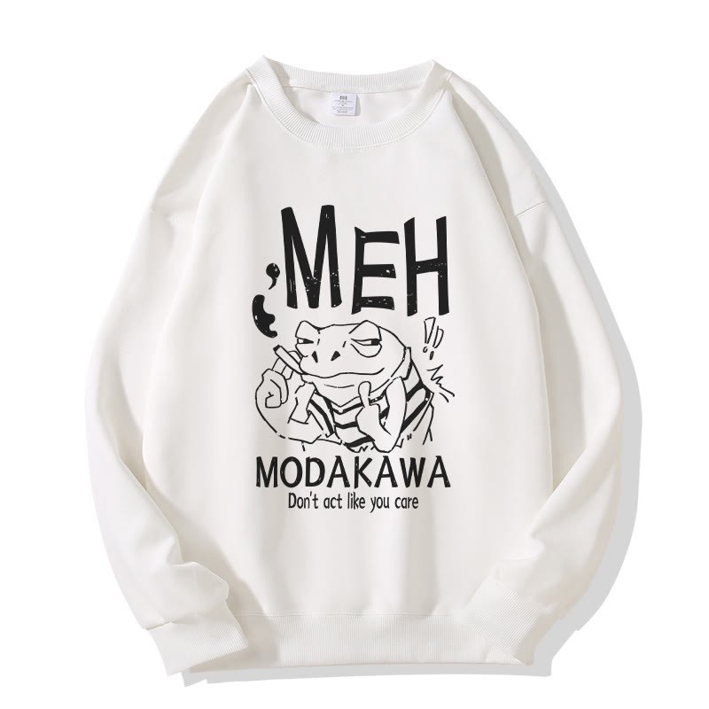 MODAKAWA MEH グランピー・スモーキング・フロッグ グラフィック ユニセックス スウェットシャツ - White - 5XL - image 2