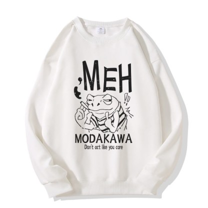MODAKAWA MEH グランピー・スモーキング・フロッグ グラフィック ユニセックス スウェットシャツ - White - 5XL - image 2