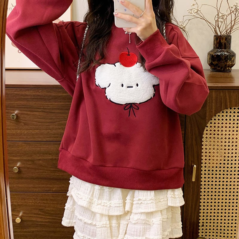 アップルパピー ラウンドカラー スウェットシャツ - image 3