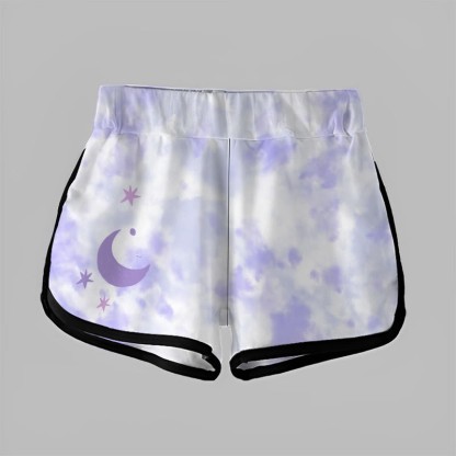  グラデーションムーンレタープリントModakawaショートパンツ - image 4