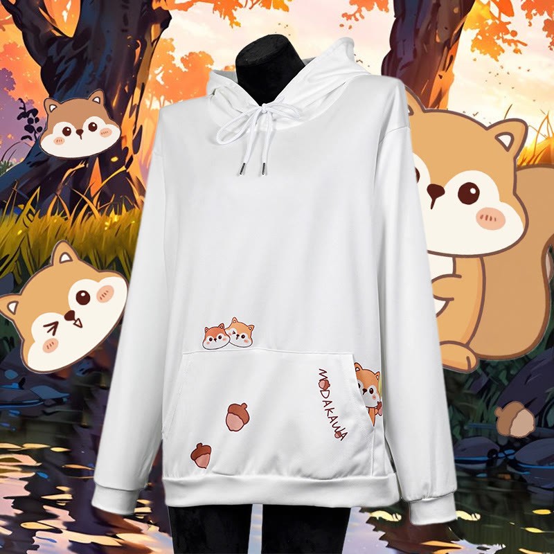 グラデーションリスレタープリントModakawaカワルーズパーカー - White - 8XL - image 4