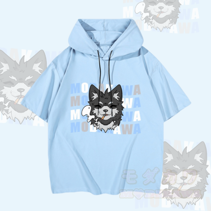 MODAKAWA コーダ・スモーキング・パピー グラフィック 半袖パーカー - 青 - 3XL - image 4