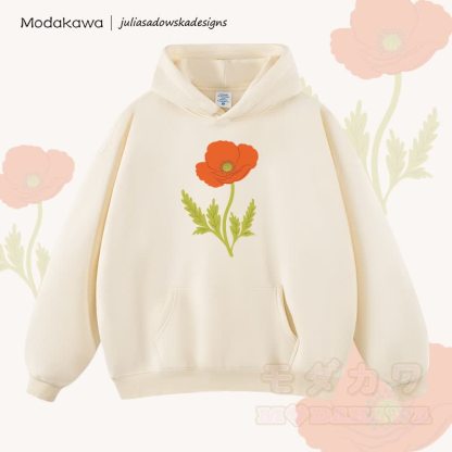 MODAKAWA × juliasadowskadesigns フラワーグラフィック ルーズフーディー - アプリコット - 2XL - image 4