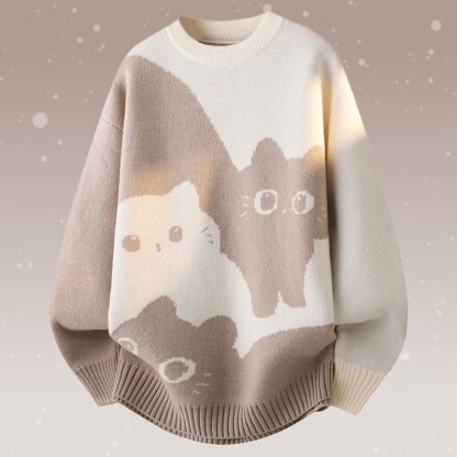 キティニットセーターフラワーカーゴパンツツーピース - Apricot Sweater - 2XL - image 6