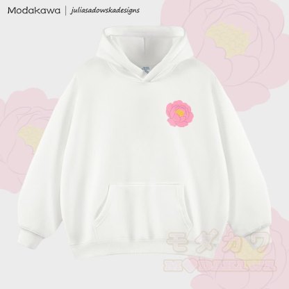 MODAKAWA × juliasadowskadesigns 牡丹柄ルーズパーカー - 白 - 2XL - image 3
