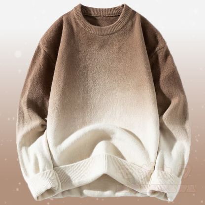 グラデーションニットセーター コーデュロイパンツ ツーピース - 茶色のセーター - 3XL - image 10