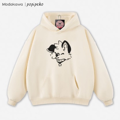 MODAKAWA × popipeko パピープリント ルーズパーカー - Apricot - 5XL - image 4