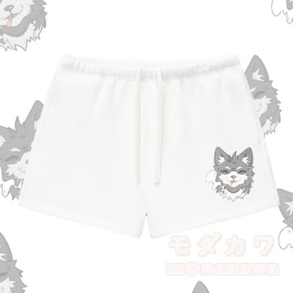 MODAKAWA スモーキングパピー グラフィック 厚手裏起毛ショーツ - 白 - L - image 4