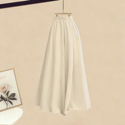 クロスニットセーター、ブラックトップス、ワイドレッグパンツスカートのマッチングコーデ - Pantskirt - XL - image 3