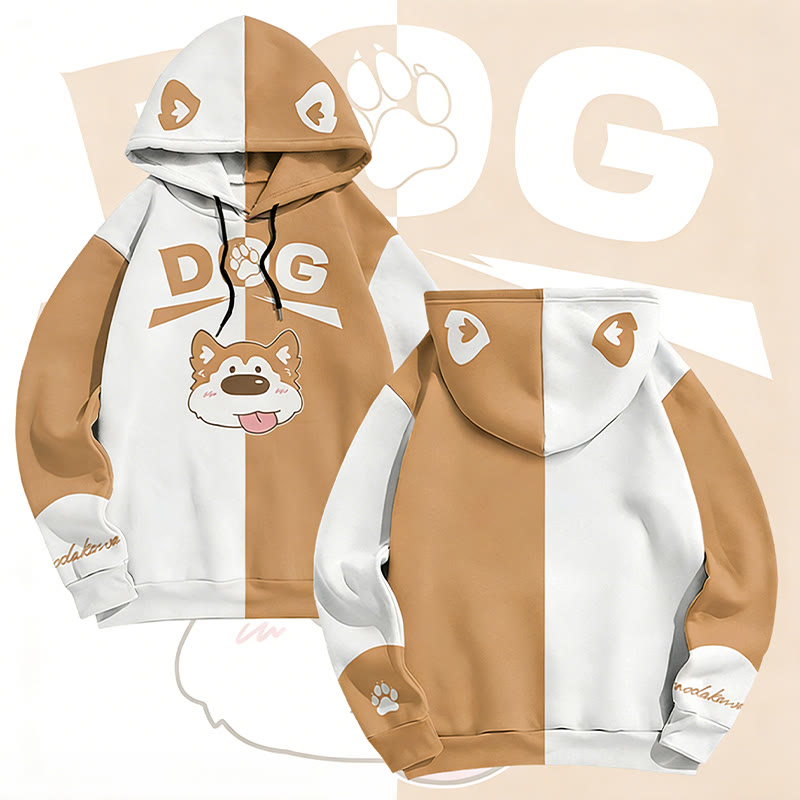 MODAKAWA 舌出し犬グラフィック オールオーバープリント プルオーバーパーカー - Yellow - 6XL - image 3