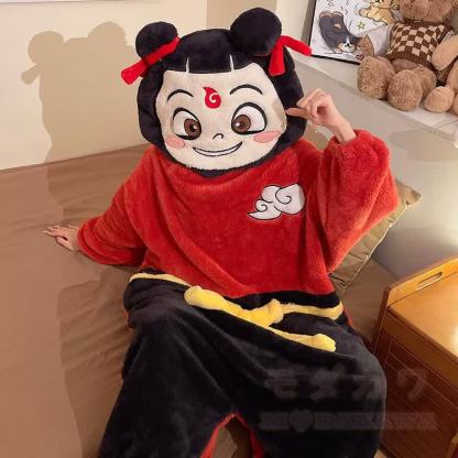 おもしろいぬいぐるみフード付きワンジーパジャマ - image 4