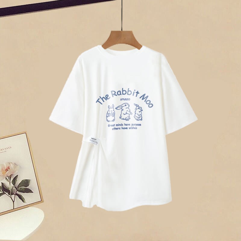 Irregular T-shirt Slip Dress Matching Outfit - image 4