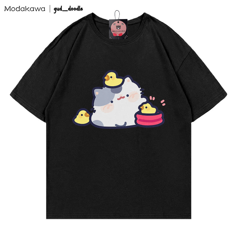 MODAKAWA X gud_doodleキティひよこプリントTシャツ - Black - 5XL - image 3