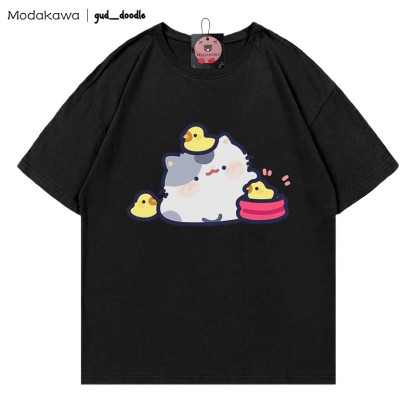 MODAKAWA X gud_doodleキティひよこプリントTシャツ - Black - 5XL - image 3