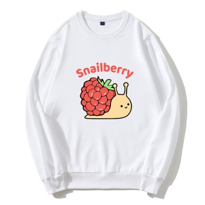 SNAILBERRY スネイルベリー グラフィック ラウンドカラー スウェットシャツ - 白 - 5XL - image 5