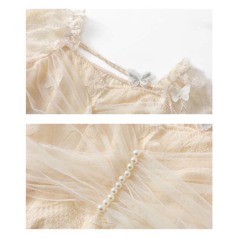 ボウノットバタフライチュールクロップトップTシャツフィッシュテールデニムスカート2ピースセット - image 12