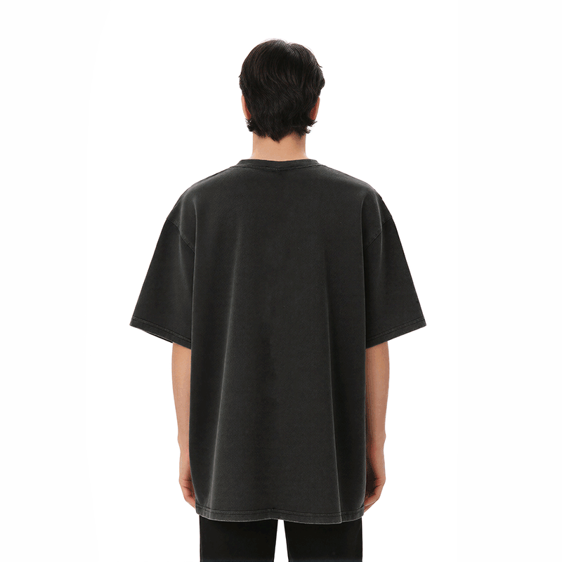 ストリートキャットクルー グラフィックModakawaユニセックス ヴィンテージウォッシュドTシャツ - image 4