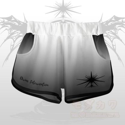 DIVINE INTERVENTION エンジェルグラフィックグラデーションTシャツショーツModakawaマッチングアウトフィット - 白いショートパンツ - 5XL - image 7