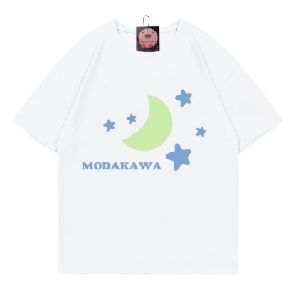 月星文字プリントModakawaTシャツ - White - 5XL - image 3