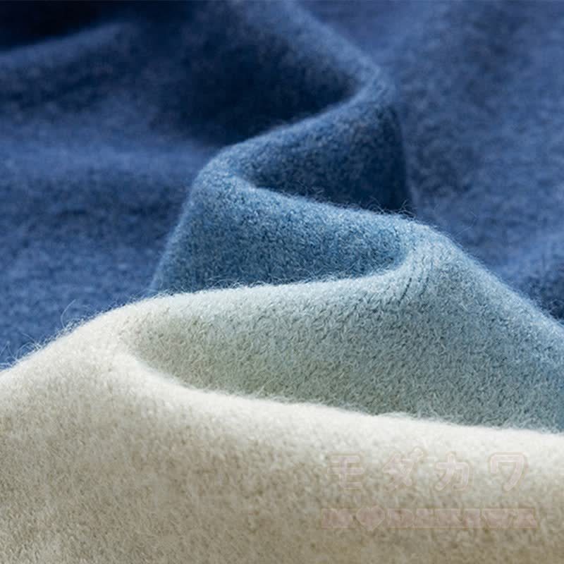 グラデーションニットセーター コーデュロイパンツ ツーピース - image 13