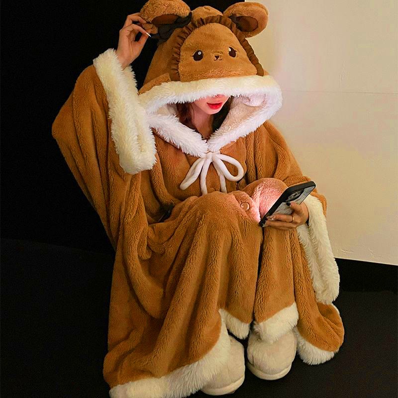 ぬいぐるみ動物フード付きケープローブ - image 5