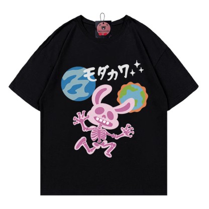 X-Ray Bunny Planet レタープリント MODAKAWA Tシャツ - Black - 5XL - image 4