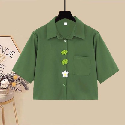 ボウノットバタフライチュールクロップトップTシャツフィッシュテールデニムスカート2ピースセット - image 8