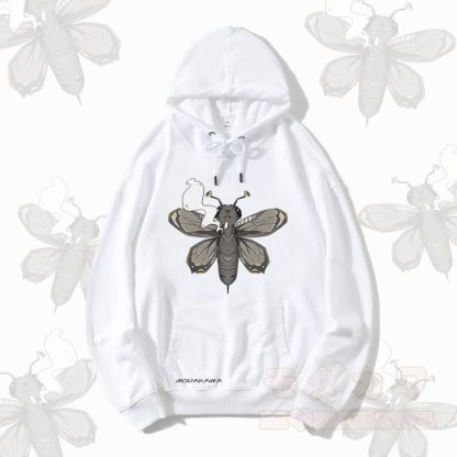 MODAKAWA スモーキングモス グラフィック ストリートウェア プルオーバー パーカー - 白 - 5XL - image 3