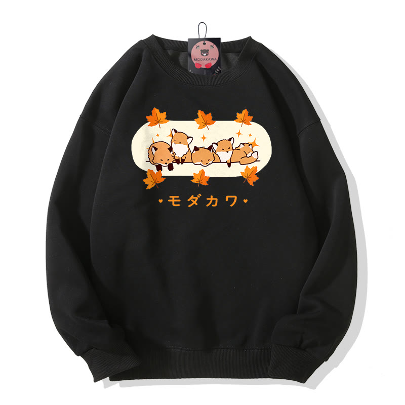 フォックスプリント MODAKAWA ラウンドカラー スウェットシャツ - Black - 5XL - image 3