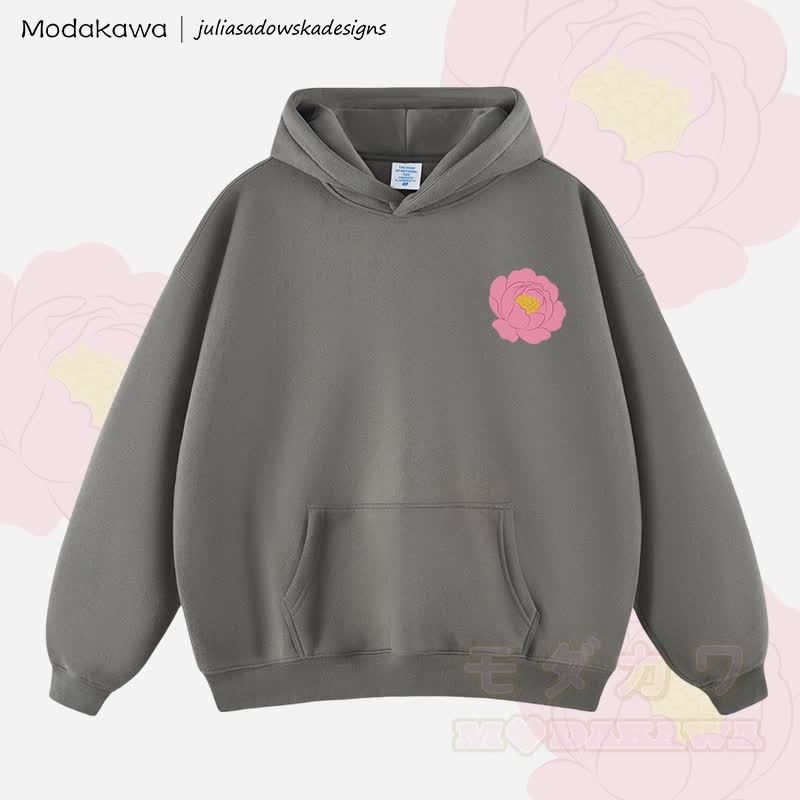MODAKAWA × juliasadowskadesigns 牡丹柄ルーズパーカー - ダークグレー - 2XL - image 4