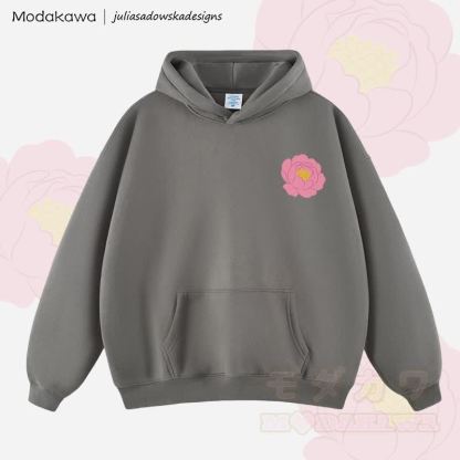 MODAKAWA × juliasadowskadesigns 牡丹柄ルーズパーカー - ダークグレー - 2XL - image 4